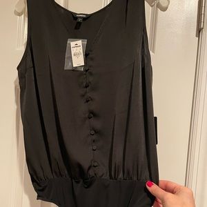 Beautiful silky button down body suit